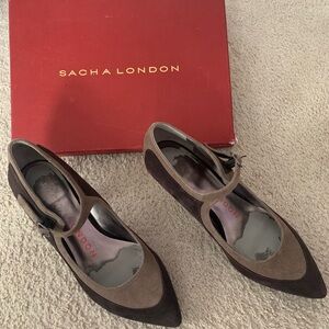 Sacha London Brown and Tan Heels